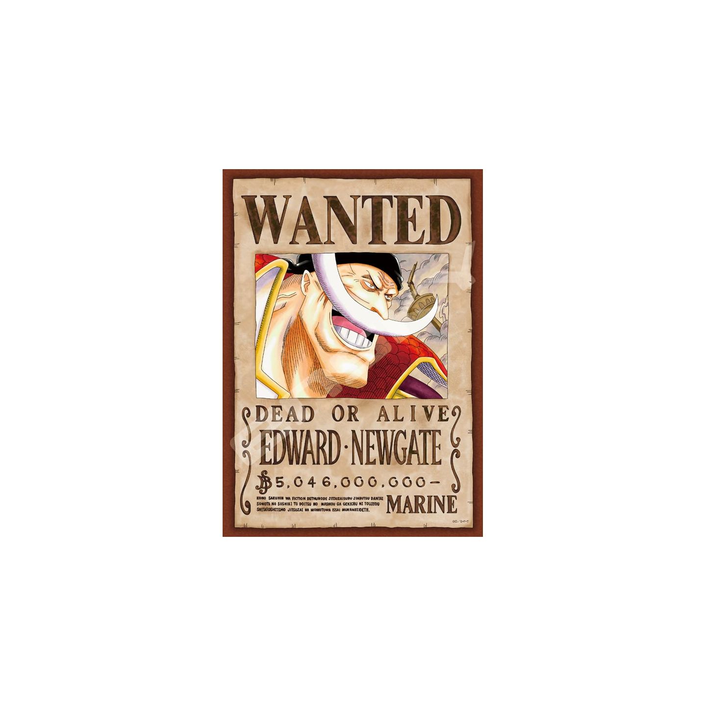 Avis de Recherche Edward Newgate Wanted | One Piece Boutique