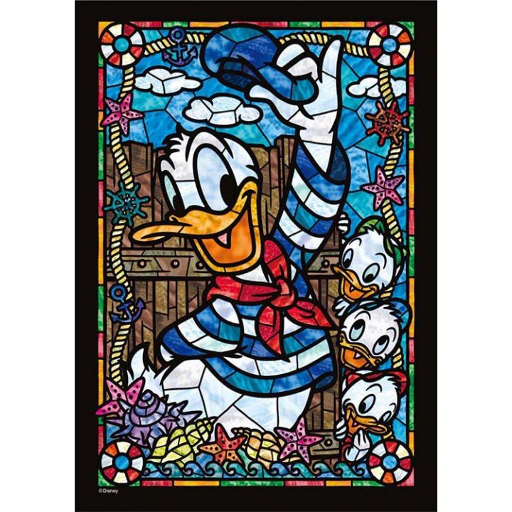 TENYO - DISNEY Donald - 266 Piece Stained Glass Jigsaw Puzzle DSG-266-954