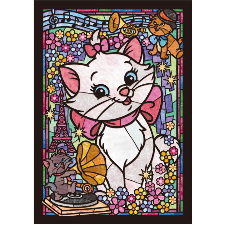 TENYO - DISNEY The Aristocats: Marie, Toulouse & Berlioz - 266 Piece Stained Glass Jigsaw Puzzle DSG-266-752