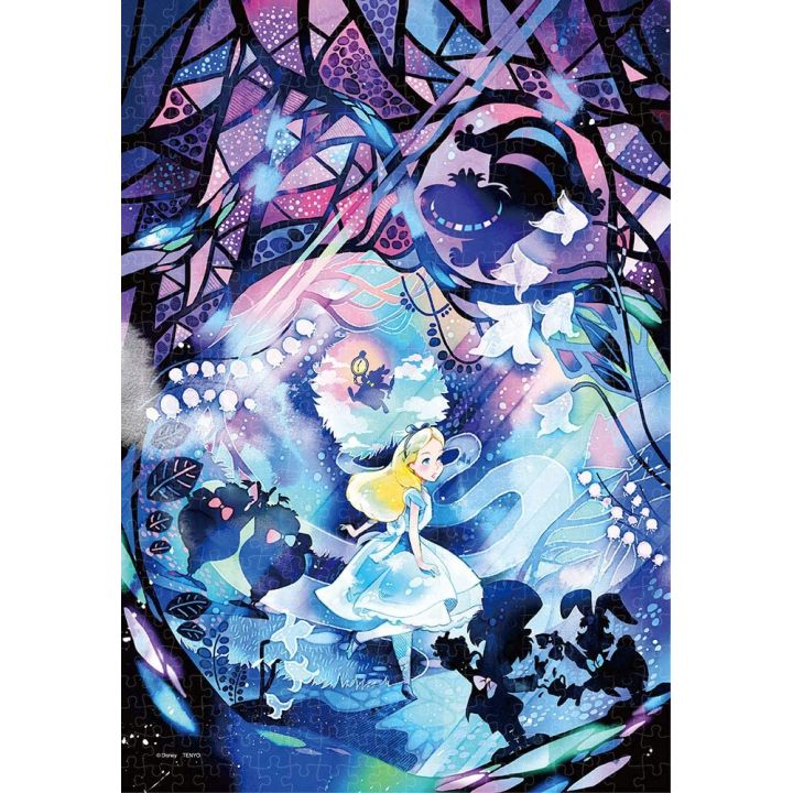 TENYO - DISNEY Alice in Wonderland - 500 Piece Stained Glass Jigsaw Puzzle DSG-500-623
