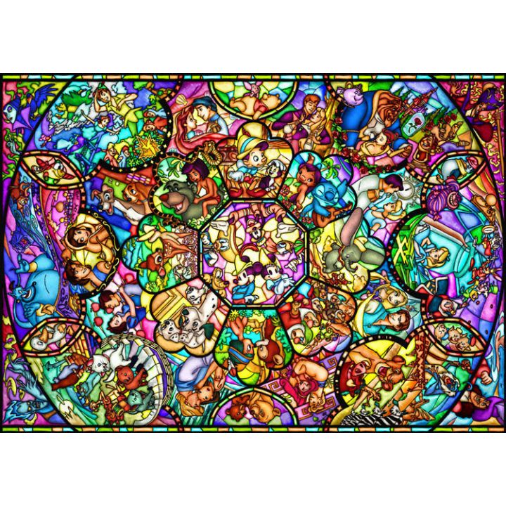 TENYO - DISNEY All Stars - 266 Piece Stained Glass Jigsaw Puzzle DPG-266-563