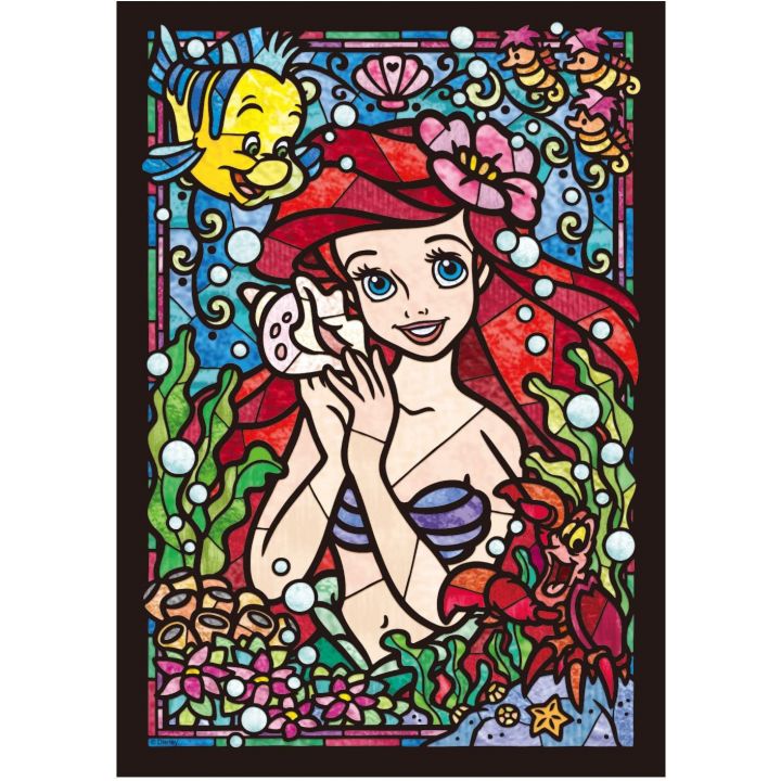 TENYO - DISNEY The Little Mermaid - 266 Piece Stained Glass Jigsaw Puzzle DSG-266-751