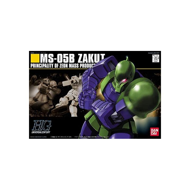 BANDAI Mobile Suit Gundam - High Grade HGUC MS-05B Zaku I Model Kit Figure
