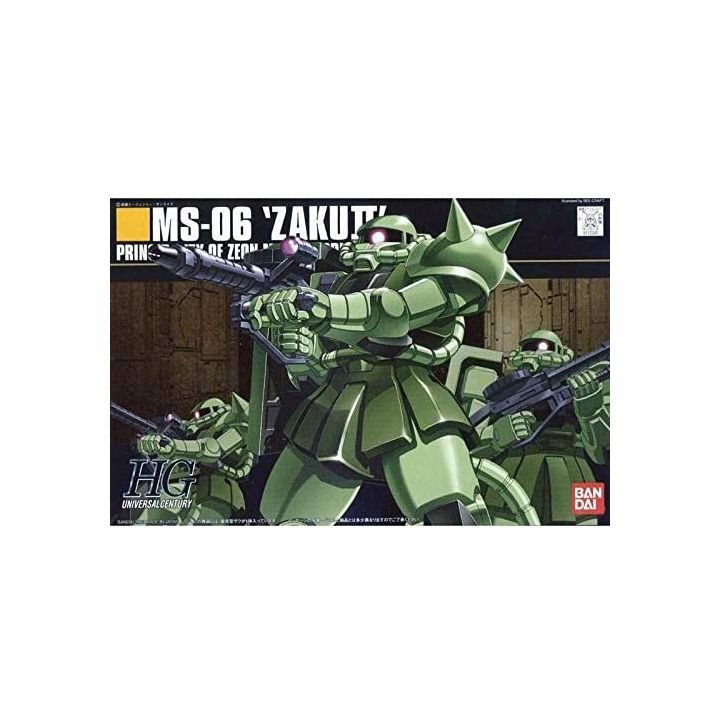 BANDAI Mobile Suit Gundam - High Grade HGUC MS-06 ZakuII Model Kit Figure