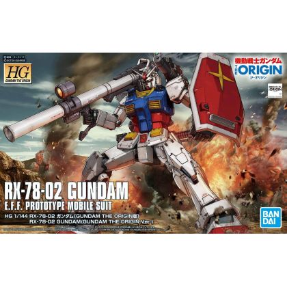 BANDAI HG Mobile Suit Gundam THE ORIGIN - High Grade RX-78-02 Gundam Model Kit Figure
