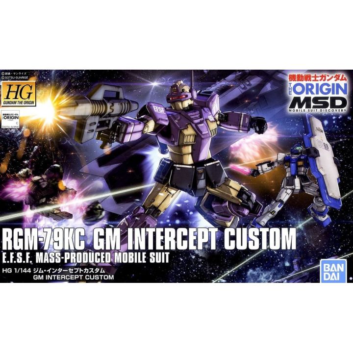 BANDAI HG Mobile Suit Gundam THE ORIGIN - High Grade GM Intercept Custom Model Kit Figura