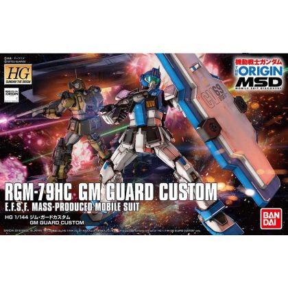 BANDAI HG Mobile Suit Gundam THE ORIGIN - High Grade GM Guard Custom Model Kit Figure