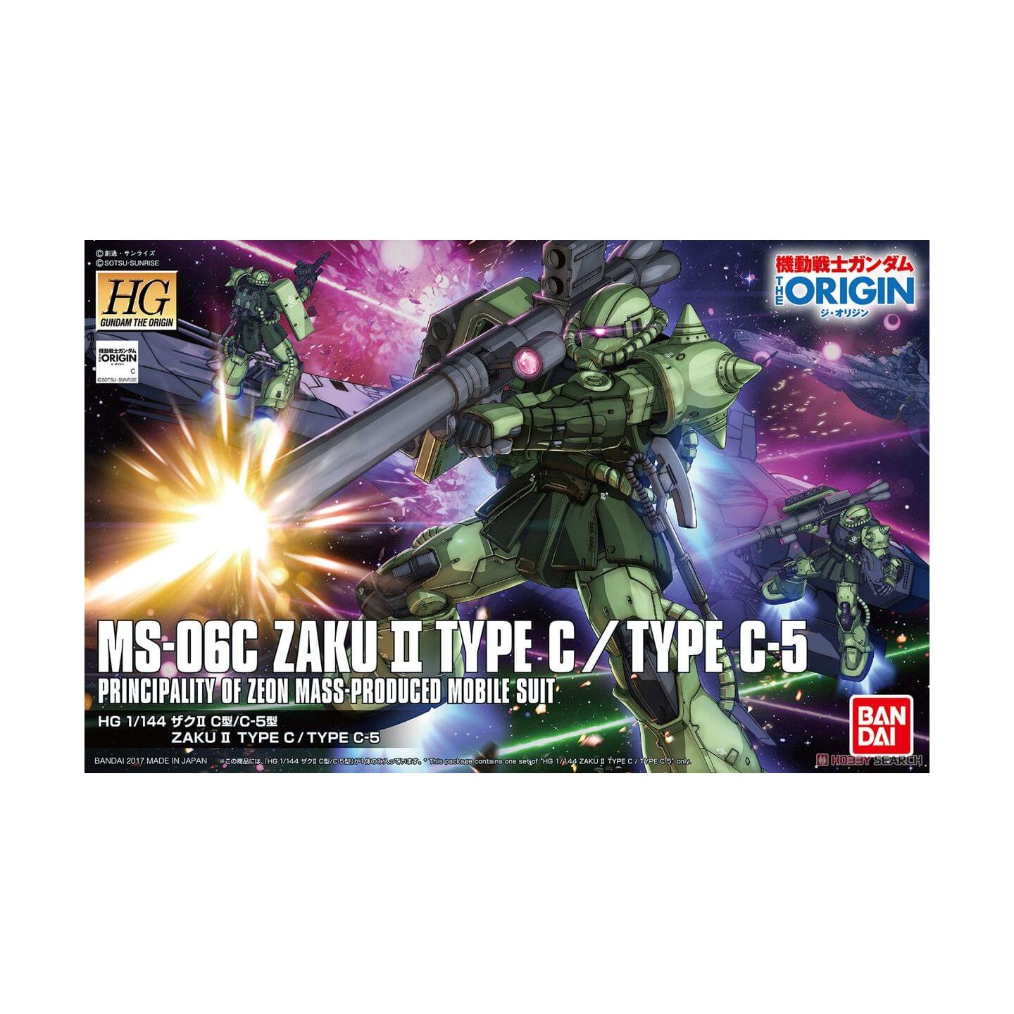 Bandai Mobile Suit Gundam The Origin High Grade Hguc Zaku Ii C Type C 5 Type Model Kit Figure Bandai Mobile Suit Gundam The Origin High Grade Hguc Zaku Ii C Type C 5 Type Model Kit Figure