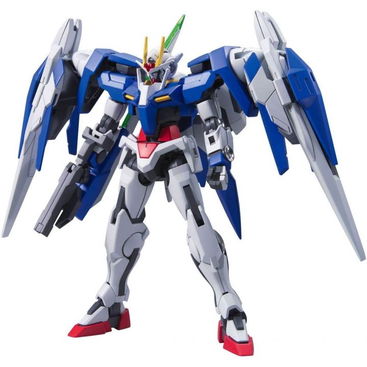 BANDAI Mobile Suit Gundam 00 - High Grade GN-0000 + GNR-010 00 Raiser + GN Sword III Model Kit Figure