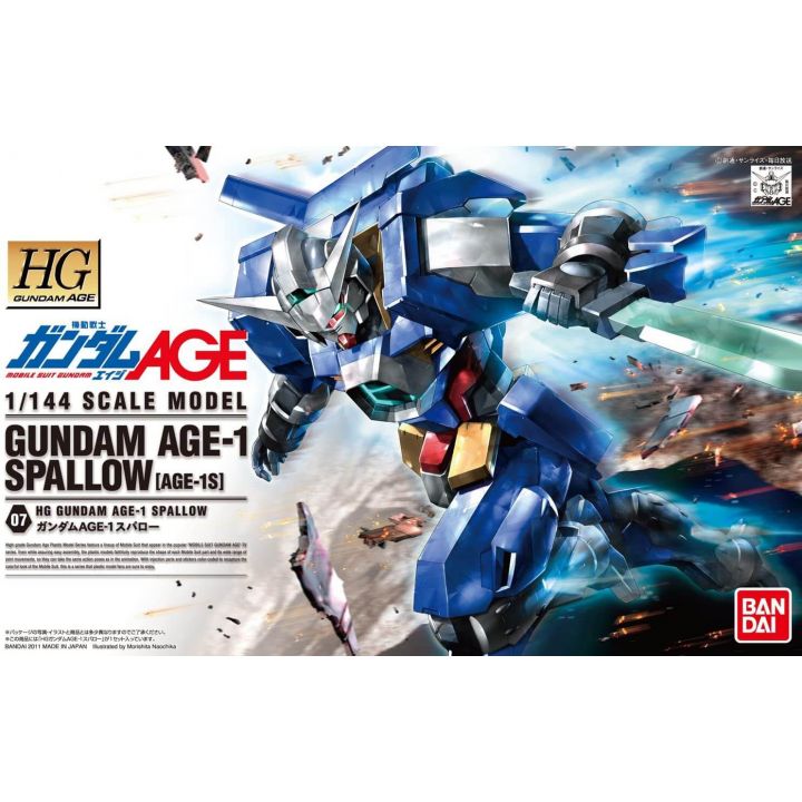 BANDAI Mobile Suit Gundam AGE - High Grade Gundam AGE-1 Sparrow Model Kit Figure