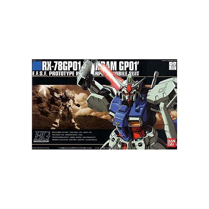 BANDAI Mobile Suit Gundam 0083 Stardust Memory - High Grade Gundam GP01 Zephyrlily Model Kit Figure
