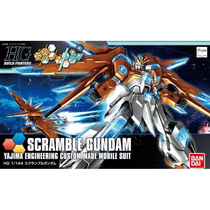BANDAI Gundam Build Fighters Try - High Grade Scramble Gundam Model Kit Figure