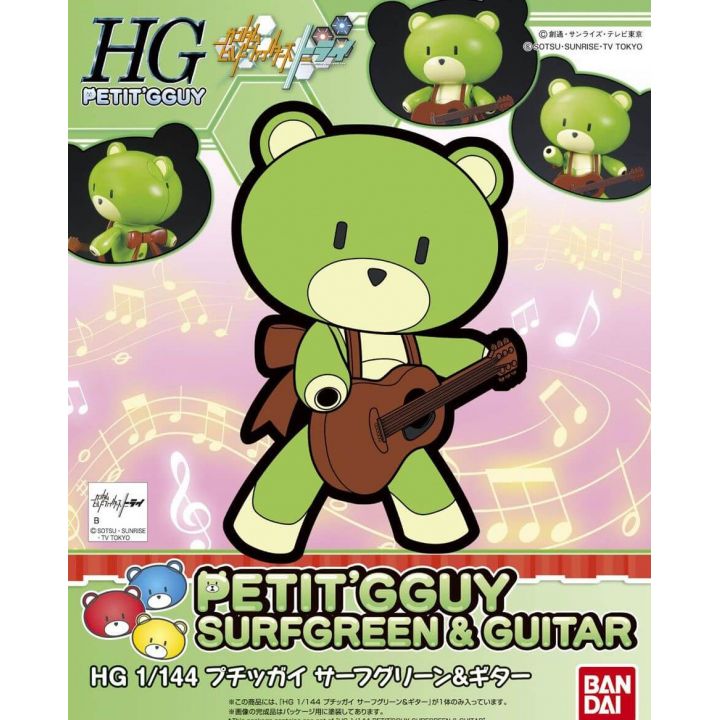 BANDAI Gundam Build Fighters Try - High Grade Petitgguy Surf green & guitar Model Kit Figure