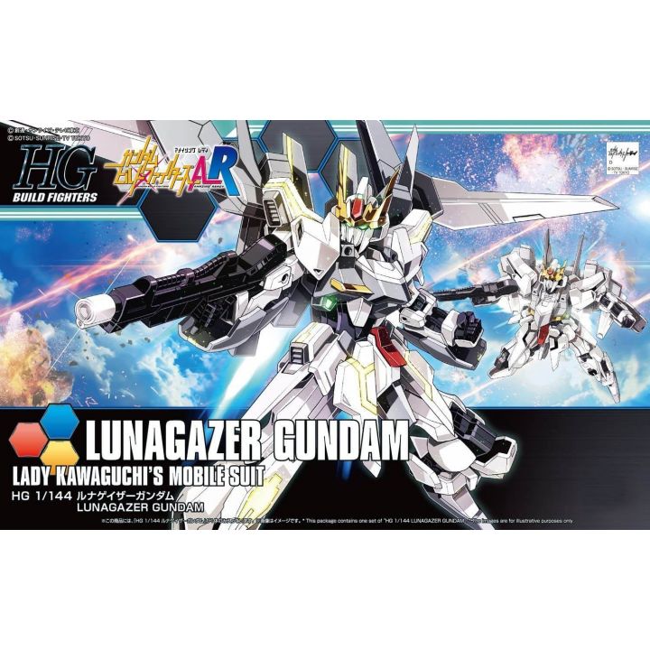 BANDAI Gundam Build Fighters AR - High Grade Luna Gazer Gundam Model Kit Figure