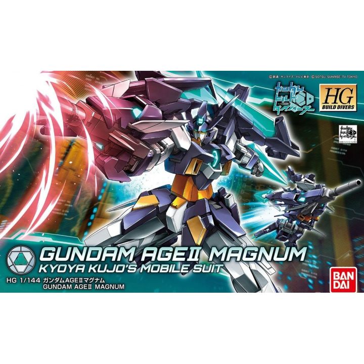 BANDAI Gundam Build Divers - High Grade Gundam AGE II Magnum Model Kit Figure