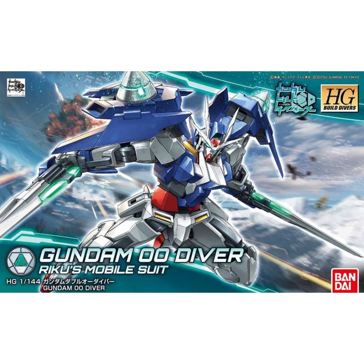 BANDAI Gundam Build Divers - High Grade Gundam 00 Diver Model Kit Figure