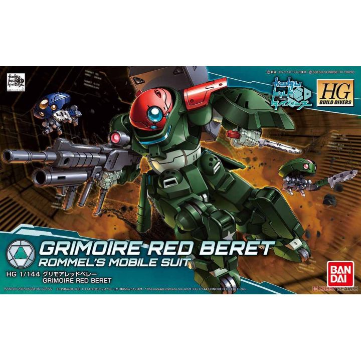 BANDAI Gundam Build Divers - High Grade Grimoire Red Beret Model Kit Figure