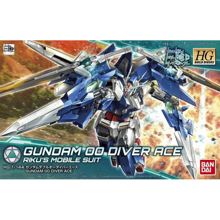 BANDAI Gundam Build Divers - High Grade Gundam 00 Diver Ace Model Kit Figure