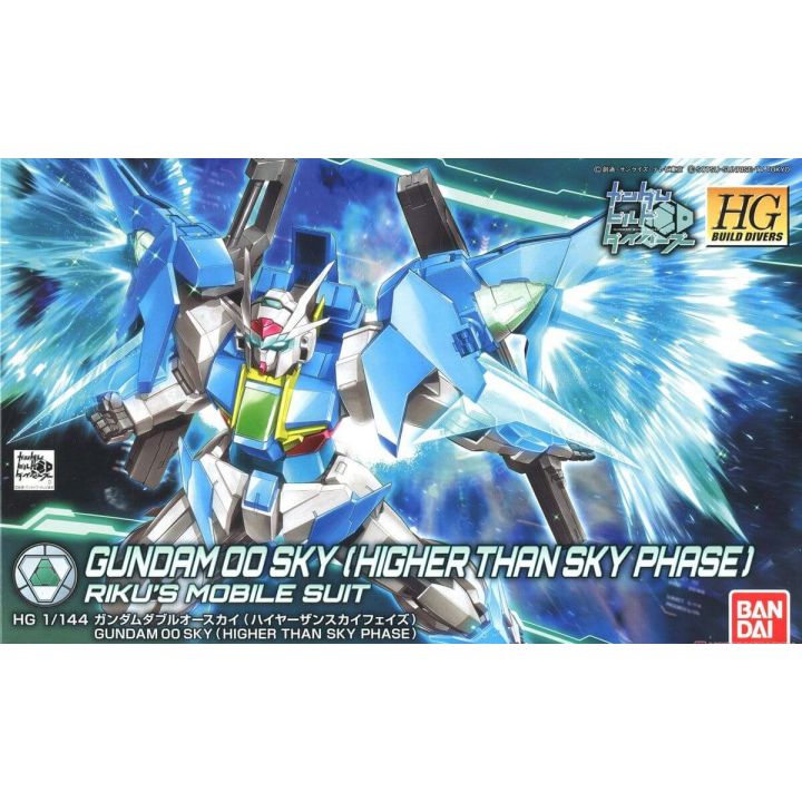 BANDAI Gundam Build Divers - High Grade Gundam 00 Sky (Higher Than Sky Phase) Model Kit Figure