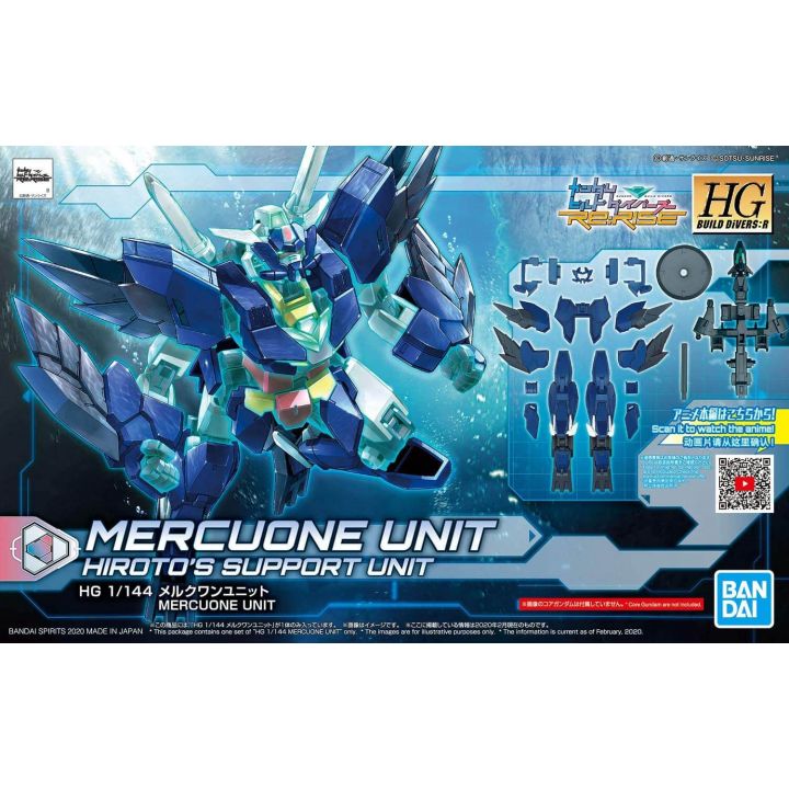 BANDAI HGBD:R Gundam Build Divers Re: RISE - High Grade Mercuone Unit Model Kit Figure