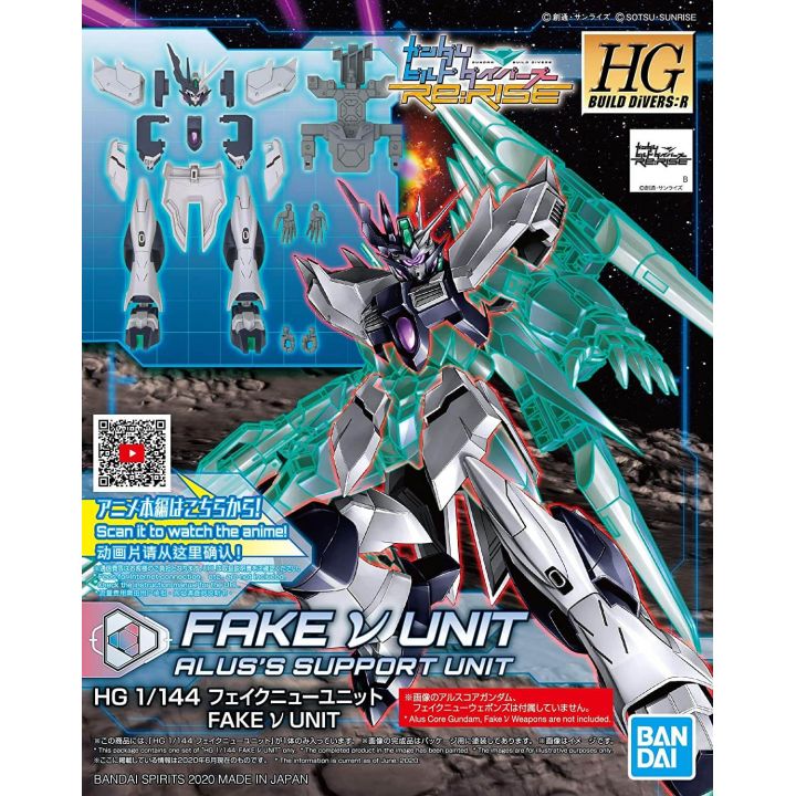 BANDAI HGBD:R Gundam Build Divers Re: RISE - High Grade Fake ν unidad Model Kit Figura