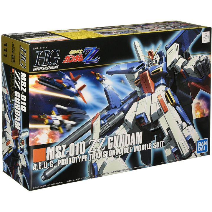 BANDAI HGUC Mobile Suit Gundam ZZ - High Grade MSZ-010 ZZ Gundam Model Kit Figura
