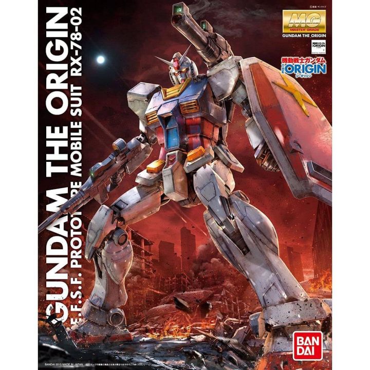 BANDAI MG Mobile Suit Gundam THE ORIGIN - Master Grade RX-78-02 Gundam Model Kit Figure