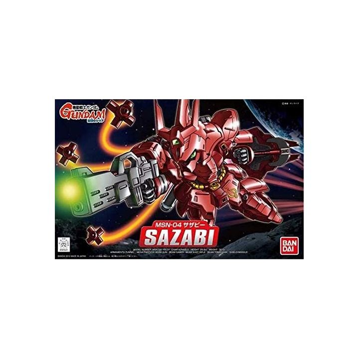 BANDAI SD Gundam BB Warrior Counterattack Char - Super deformed Sazabi Model Kit Figure