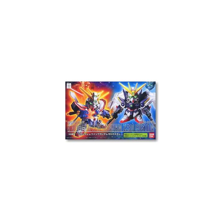 BANDAI SD Gundam BB Warrior G Gundam / W - Super deformed God Gundam & Wing Gundam Zero Custom Model Kit Figure(Gunpla)