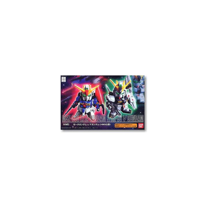 BANDAI SD Gundam BB Guerrero Z Gundam - Super deformado Z Gundam & ν Gundam (HWS) Modelo Kit Figura(Gunpla)