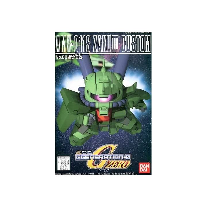 BANDAI SD Gundam G Generation Gundam ZZ - Super deformed ZAKU III CUSTOM Model Kit Figure(Gunpla)