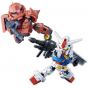 BANDAI SD GUNDAM CROSS SILHOUETTE - Super deformed GUNDAM & CHAR's ZAKU II Model Kit Figure (Gunpla)