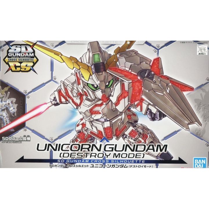 BANDAI SD GUNDAM CROSS SILHOUETTE - GUNDAM UNICORN super deformato (modalità Destroy) Modello Kit Figura (Gunpla)