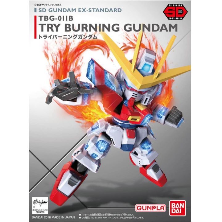 BANDAI SD GUNDAM EX-STANDARD GUNDAM BUILD FIGHTERS TRY - Super deformed TRY BURNING GUNDAM Model Kit Figure(Gunpla)