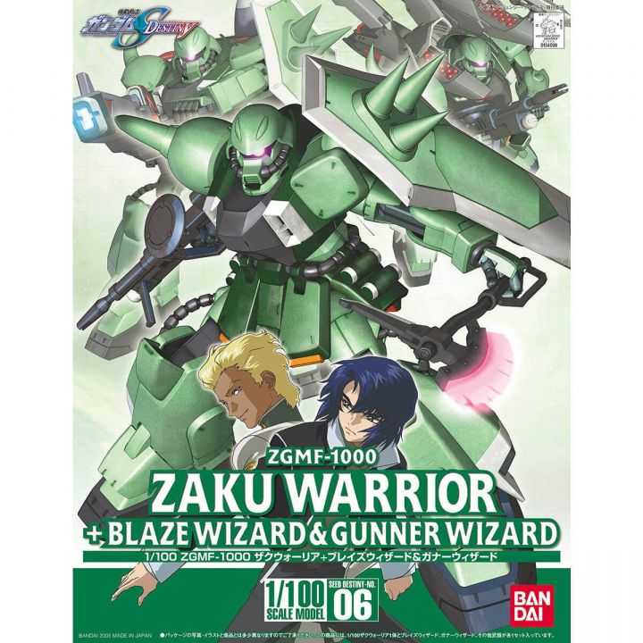 Figura de BANDAI 1/100 MOBILE SUIT GUNDAM SEED DESTINY - ZAKU WARRIOR + BLAZE & GUNNER WIZARD (Gunpla)