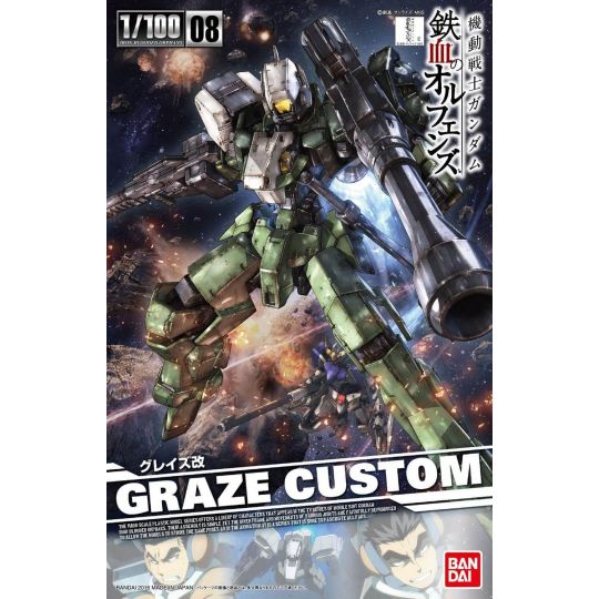 BANDAI 1/100 MOBILE SUIT GUNDAM IRON-BLOODED ORPHANS - GRAZE CUSTOM  Model Kit Figure(Gunpla)