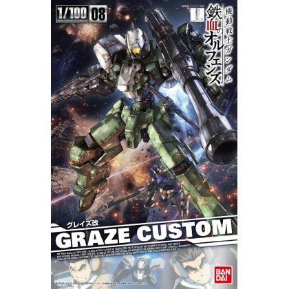 BANDAI 1/100 MOBILE SUIT GUNDAM IRON-BLOODED ORPHANS - GRAZE CUSTOM  Model Kit Figure(Gunpla)